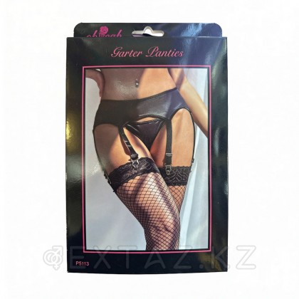 Қара (L)белбеу және гартер жіптері от sex shop Extaz фото 2