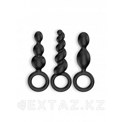 Набор анальных плагов, цвет черный от sex shop Extaz