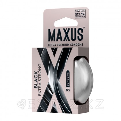 MAXUS Extra Strong презервативтері, қалыңдатылған, қара, 3 дана от sex shop Extaz фото 2