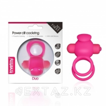 Power duo clit cockring эрекциялық діріл сақинасы (қызғылт) от sex shop Extaz