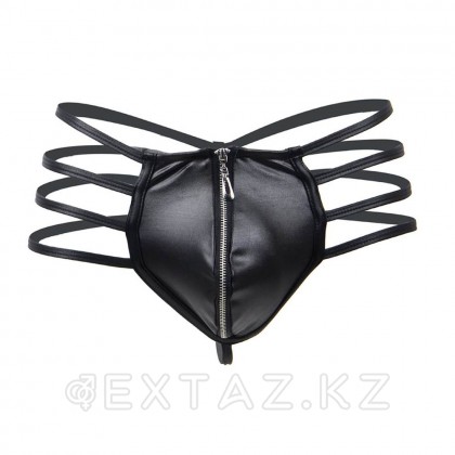 Ohyeah Zipper Black былғары ерлер жіптері, найзағай, s от sex shop Extaz фото 5