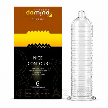 Domino Classic Nice Contour презервативтері, беті ойық, 6 дана от sex shop Extaz