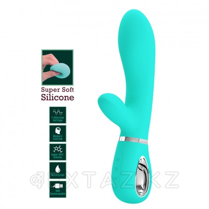 Томас супер жұмсақ қоян вибраторы (20 см) көгілдір от sex shop Extaz фото 2