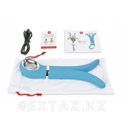 Анатомический вибромассажер Fun Toys Gvibe 2 - голубой от sex shop Extaz фото 3