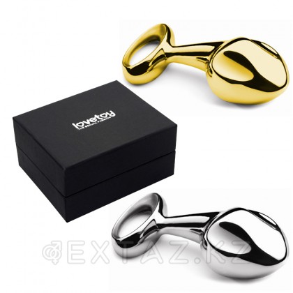 Серебряный анальный плаг с ручкой, Medium от sex shop Extaz фото 2