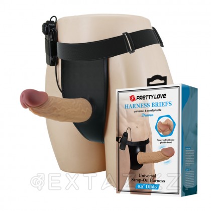 Страпон Draven с вибрацией (17,5*3,7 см) от sex shop Extaz