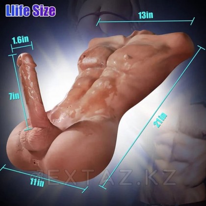 Сексуальный мужской торс с пенисом CompanionX Jeff 9 кг - extaz.kz фото 5 Companionx Jeff 9 кг пенисі бар сексуалды ерлер денесі от sex shop Extaz фото 5