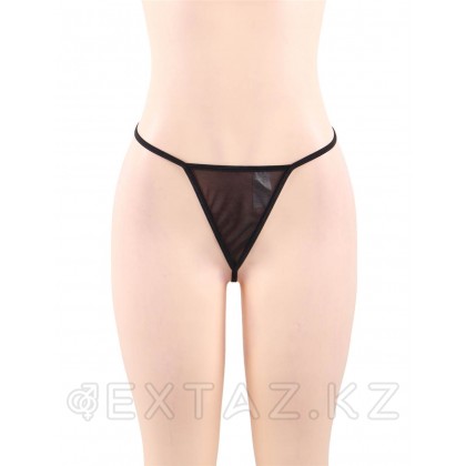 Обворожительный бэби-долл + стринги (черный; размер 3XL-4XL) от sex shop Extaz фото 9
