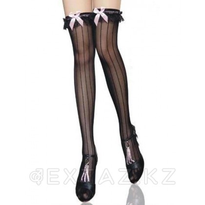 Чулки Beileisi в полоску с бантиками (XS-L) от sex shop Extaz