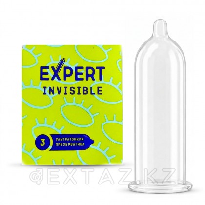 EXPERT INVISIBLE № 3 презервативтер (әсіресе жұқа), 3 дана. от sex shop Extaz
