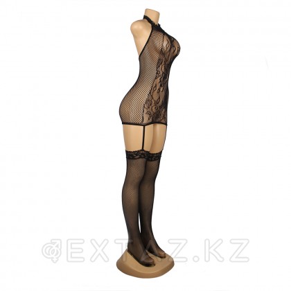 Гартер шұлықтары бар гүлді басылған дене торы (L-2XL) от sex shop Extaz фото 5