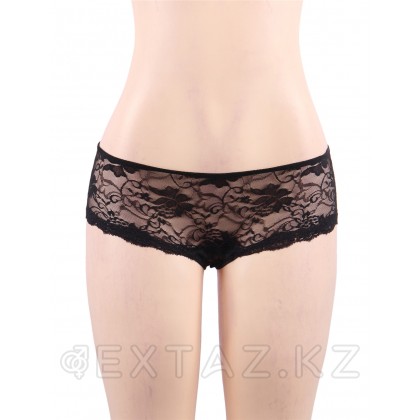 Трусики на завязках с доступом черные (XL-2XL) от sex shop Extaz фото 4