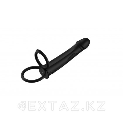 Діріл және дилдо бар қос эрекциялық сақина от sex shop Extaz