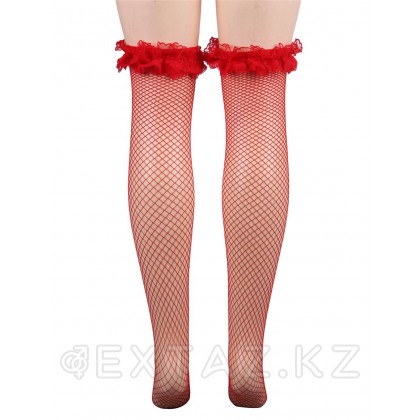 Қызыл Fishnet шұлықтары (XS-L) от sex shop Extaz фото 4