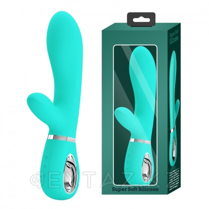 Томас супер жұмсақ қоян вибраторы (20 см) көгілдір от sex shop Extaz