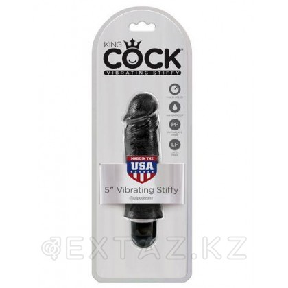 PipeDream King Cock 5''Vibrating Stiffy Вибратор черный от sex shop Extaz