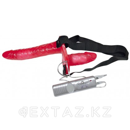 Страпон двойной с вибрацией BAD KITTY от sex shop Extaz