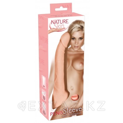 Nature Skin Насадка на пенис с кольцом от sex shop Extaz