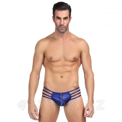 Ohyeah Zipper Blue былғары ерлер жіптері, найзағай, L от sex shop Extaz