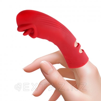 Қосымша ынталандырумен саусаққа арналған силикон вибраторы от sex shop Extaz фото 15