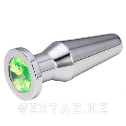 ВТУЛКА АНАЛЬНАЯ СЕРЕБРЯНАЯ цвет кристалла светло - зелёный от sex shop Extaz