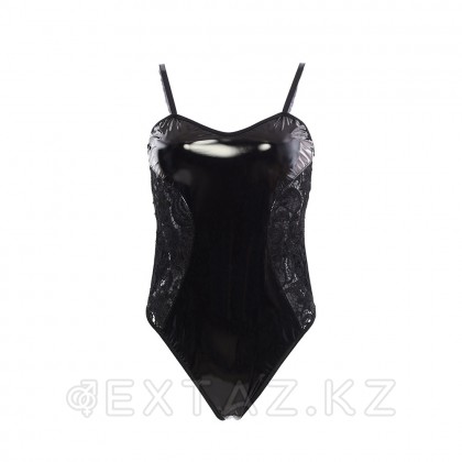 Виниловый тедди с кружевом от sex shop Extaz фото 4