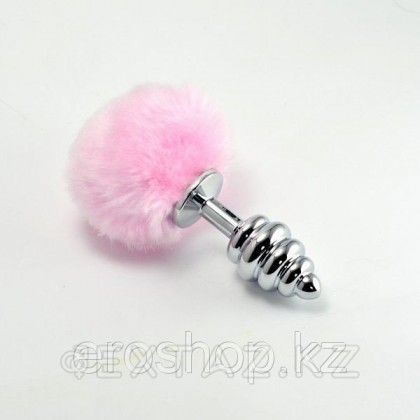 Металический анальный плаг с хвостиком от sex shop Extaz