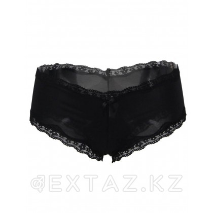 Трусики-шортики, черные (размер 2XL) от sex shop Extaz фото 2