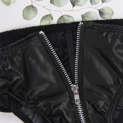 Ohyeah Leather Zipper Black сыдырма винил Трусики, М от sex shop Extaz фото 4