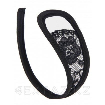 Стринги С с кружевной вставкой (черные) от sex shop Extaz