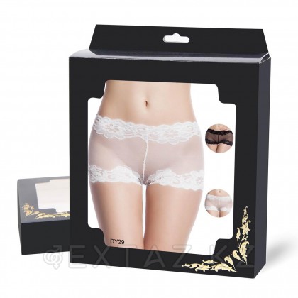 Трусики-шортики Floral Lace (черный, размер XL) от sex shop Extaz фото 6