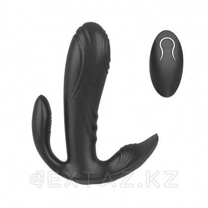 Мини вибратор с тройной стимуляцией и пультом ДУ от sex shop Extaz