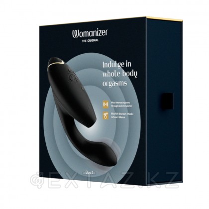 Байланыссыз клиторлық стимулятор Womanizer duo 2 қара от sex shop Extaz фото 8