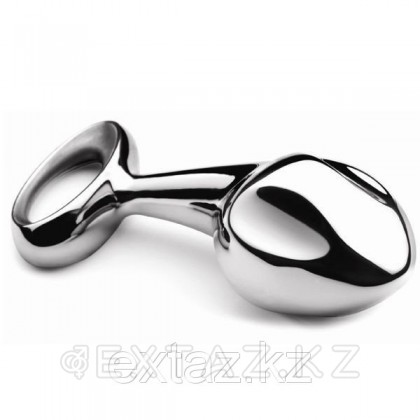 Металический анальный плаг с ручкой от sex shop Extaz
