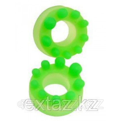 Набор эрекционных колец (2 шт.) - светятся в темноте от sex shop Extaz