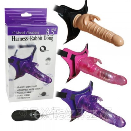 Страпон с клиторальным стимулятором (вибратор - 18 см.) от sex shop Extaz