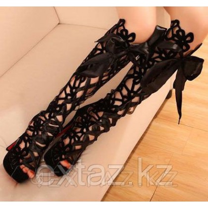 Очаровательные сапожки черные от sex shop Extaz фото 2