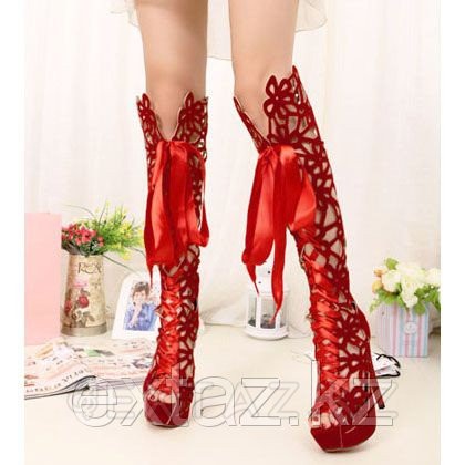 Очаровательные сапожки красные от sex shop Extaz