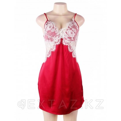 Сорочка красная с белой вставкой от sex shop Extaz фото 4