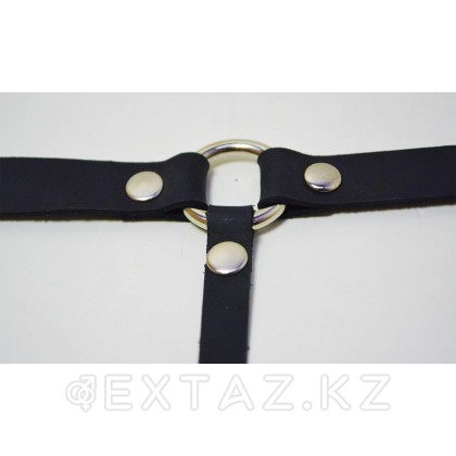 Портупея на шею и грудь кожаная, черная от sex shop Extaz фото 3