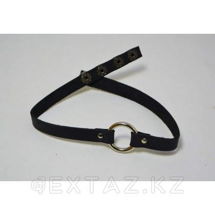 Чокер черный, кожаный с кольцом от sex shop Extaz