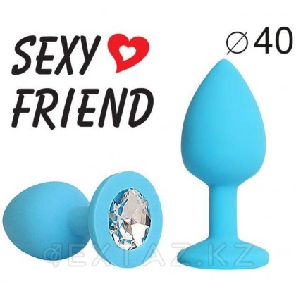 Анальная втулка (синяя) силикон, (L95-D 40 мм) от sex shop Extaz