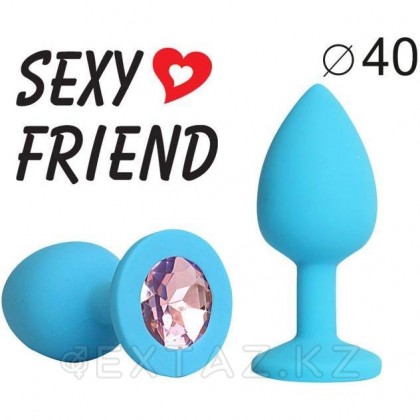 Анальная втулка силиконовая (синий/розовый; L95-D40 мм) от sex shop Extaz