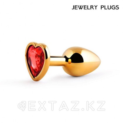 Анальная втулка (золотистый/красный; L70-D28 мм, вес-60г.) от sex shop Extaz