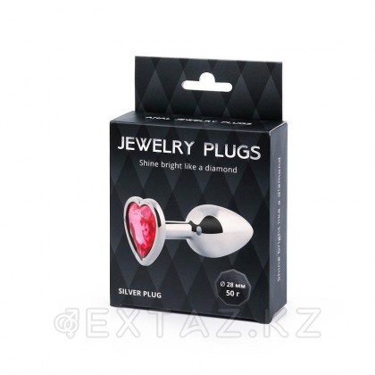 Анальная втулка (серебристый/розовый; L70-D 28 мм, вес-60г.) от sex shop Extaz фото 4