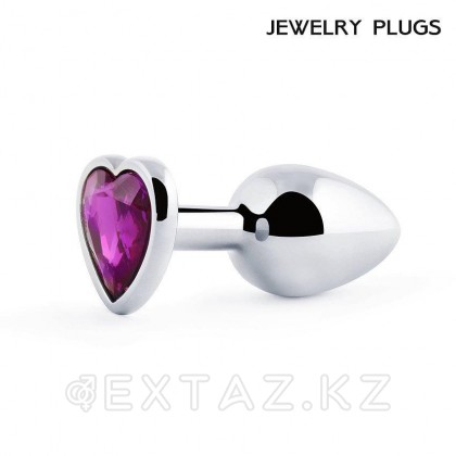 Анальная втулка (серебристый/фиолетовый, L80-D34 мм, вес-80г) от sex shop Extaz