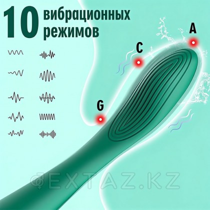 Әмбебап иілгіш діріл массажы, жасыл от sex shop Extaz фото 7