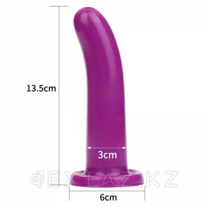 Қасиетті ұзын Махаббат дилдосы (күлгін, 14,5 см) от sex shop Extaz фото 6