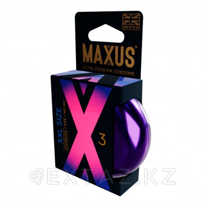 Maxus X-Edition XXL презервативтері, тегіс, үлкейтілген, 3 дана от sex shop Extaz фото 2