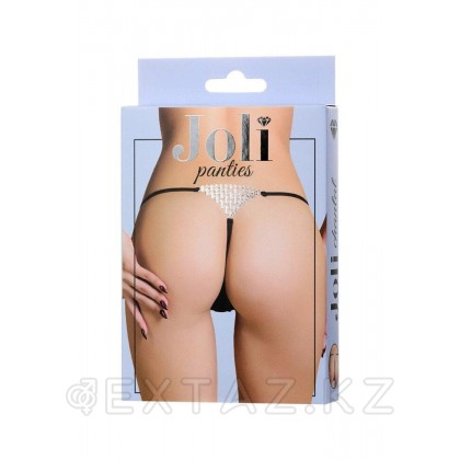 Трусики со стразами Joli Chantal, черный, OS от sex shop Extaz